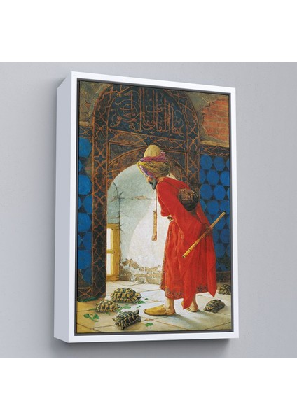 Çerçeveli Osman Hamdi Bey'in Kaplunbağa Terbiyecisi Isimli Eseri Kanvas TABLO-5129 fırsatları