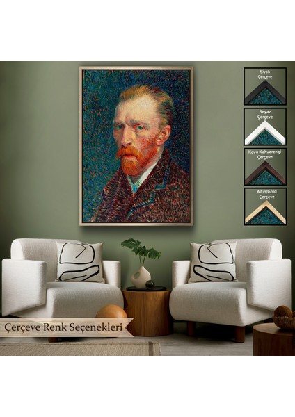 Çerçeveli Vincent Van Gogh - Otoportre TABLO-7453