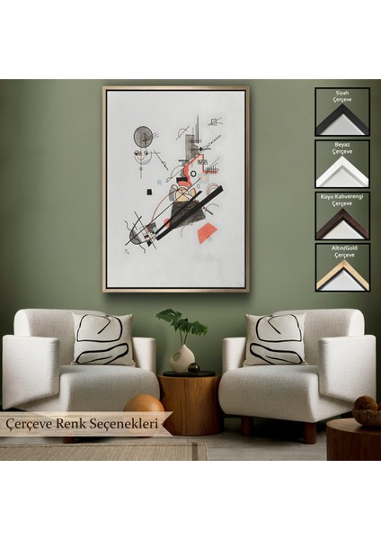 Çerçeveli Vasily Kandinsky - Mutlu Yükseliş TABLOSU-7492