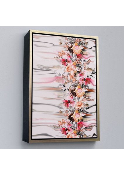 Çerçeveli Renkli Çiçek Desenli Dekoratif Duvar TABLOSU-6282 fiyatları