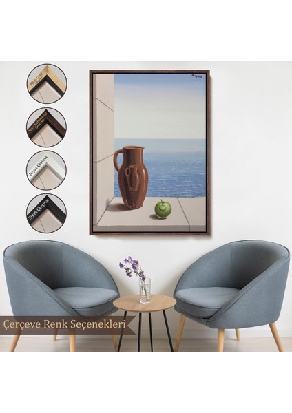 Çerçeveli Rene Magritte - Stimülasyon Hedefi TABLOSU-7412