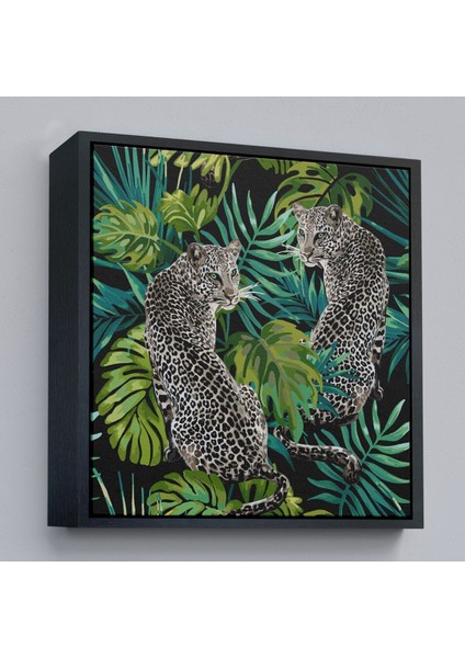 Çerçeveli Leoparlar Dekoratif Kanvas TABLO-5813 modelleri