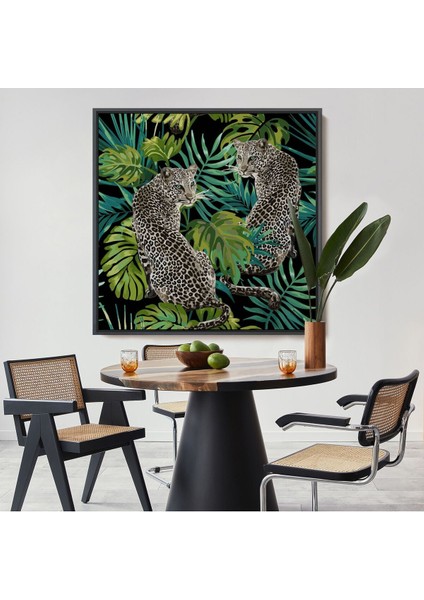 Çerçeveli Leoparlar Dekoratif Kanvas TABLO-5813