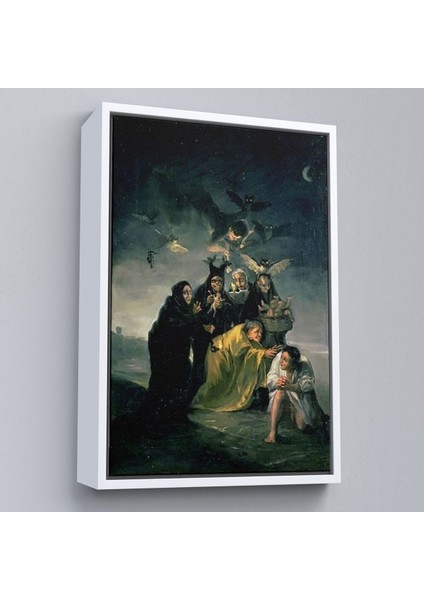 Çerçeveli Madrid Ispanya Lázaro Galdiano Müzesindeki Francisco Goya?'nın Büyü TABLOSU-6252