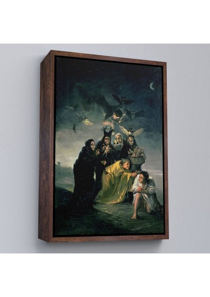 Çerçeveli Madrid Ispanya Lázaro Galdiano Müzesindeki Francisco Goya?'nın Büyü TABLOSU-6252 fiyatları