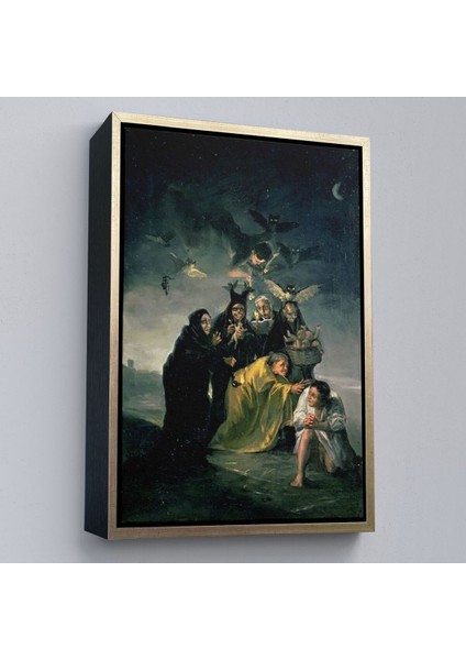 Çerçeveli Madrid Ispanya Lázaro Galdiano Müzesindeki Francisco Goya?'nın Büyü TABLOSU-6252 modelleri
