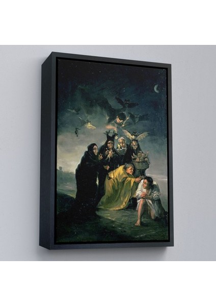 Çerçeveli Madrid Ispanya Lázaro Galdiano Müzesindeki Francisco Goya?'nın Büyü TABLOSU-6252 fırsatları