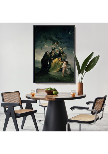 Çerçeveli Madrid Ispanya Lázaro Galdiano Müzesindeki Francisco Goya?'nın Büyü TABLOSU-6252