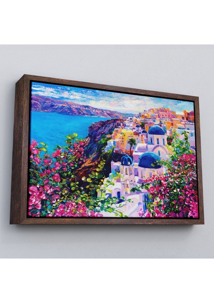 Çerçeveli Santorini Yunanistan Güzel Bir Kızın Kavramsal Soyut RESMI-3754 fiyatları