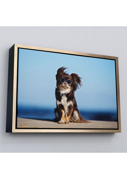 Çerçeveli Küçük Köpek Dekoratif Kanvas TABLO-1157