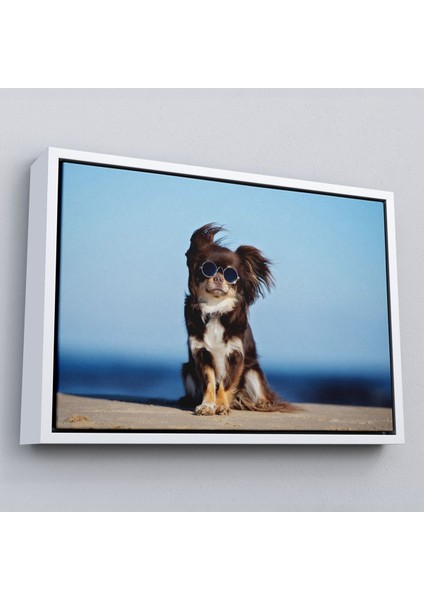 Çerçeveli Küçük Köpek Dekoratif Kanvas TABLO-1157 fırsatları