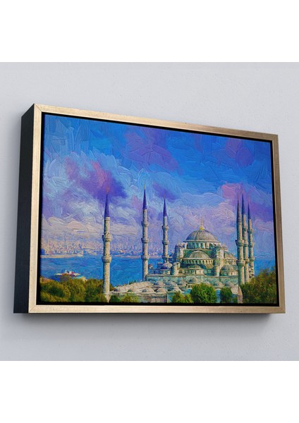 Çerçeveli Sultan Ahmet Camii Yağlıboya Görünüm Kanvas Duvar TABLOSU-3691 fiyatları