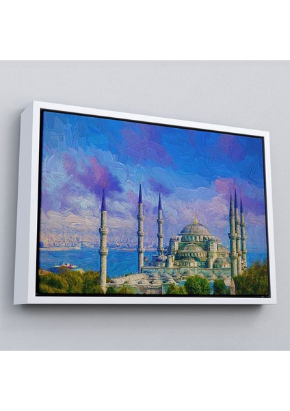Çerçeveli Sultan Ahmet Camii Yağlıboya Görünüm Kanvas Duvar TABLOSU-3691 fırsatları