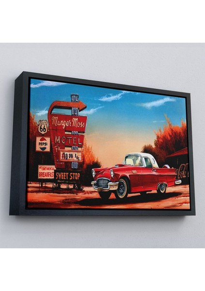 Çerçeveli Kırmızı Klasik Araba TABLOSU-6611 modelleri