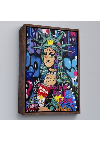 Çerçeveli Mona Lisa Grafitti Pop Art Duvar Tablosu -6216