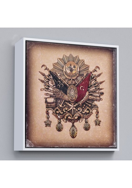 Çerçeveli Osmanlı Tuğrası Dekoratif Kanvas TABLO-5804