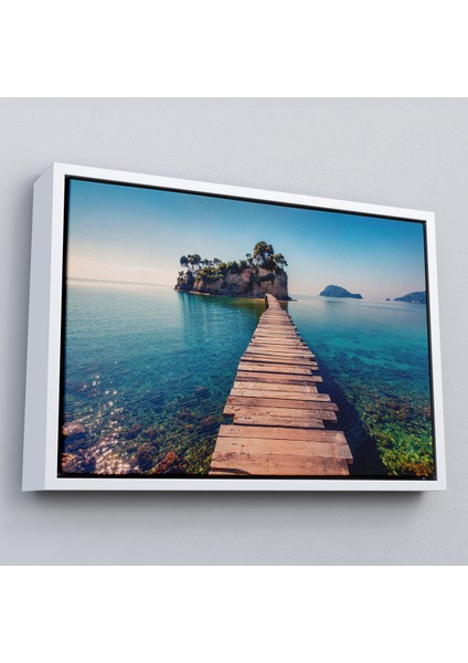 Çerçeveli Zakinthos Adası Yunaniztan Dekoratif Kanvas Duvar TABLOSU-3584 fırsatları