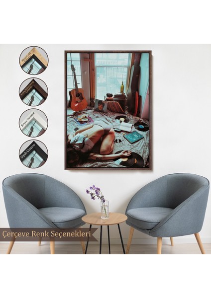 Çerçeveli Elvis ve Rod Stewart Depreyon TABLOSU-7790