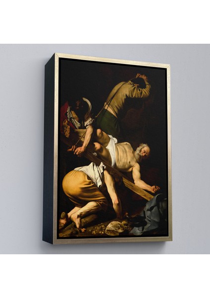 Çerçeveli Caravaggio - Aziz Petrus'un Çarmıha Gerilmesi Tablosu - Crucifixion Of Saint PETER-8106 fiyatları