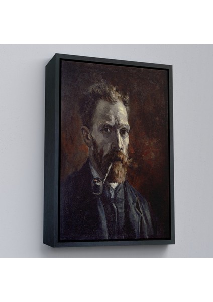 Çerçeveli Vincent Van Gogh - Pipolu Portre TABLO-7461