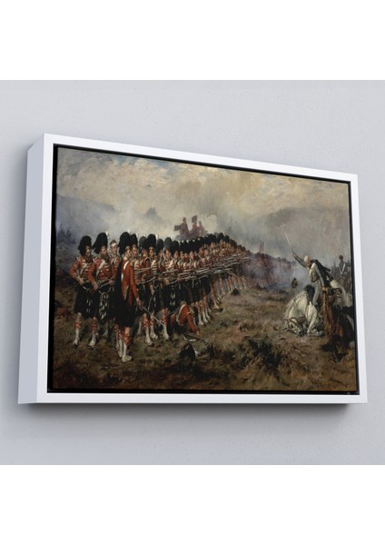 Çerçeveli Robert Gibb'in Ince Kırmızı Çizg Tablosu -The Thin Red LINE-6602