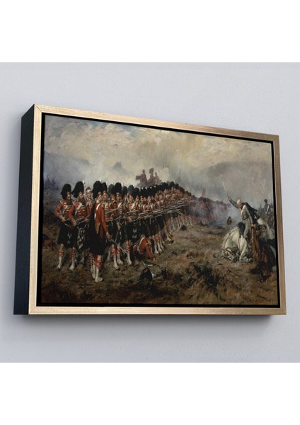 Çerçeveli Robert Gibb'in Ince Kırmızı Çizg Tablosu -The Thin Red LINE-6602 modelleri