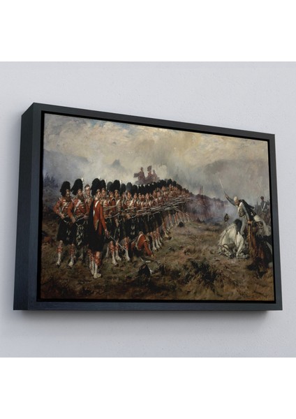 Çerçeveli Robert Gibb'in Ince Kırmızı Çizg Tablosu -The Thin Red LINE-6602 fırsatları