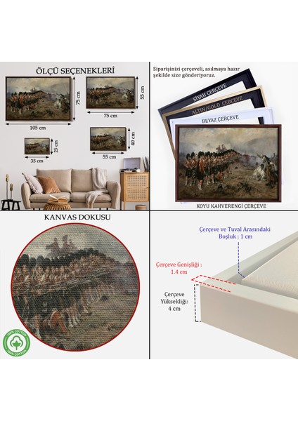 Çerçeveli Robert Gibb'in Ince Kırmızı Çizg Tablosu -The Thin Red LINE-6602 indirimleri