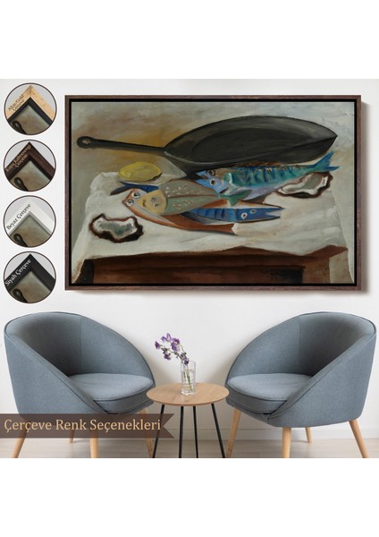 Çerçeveli Picasso-Balık ve Kızartma Tavası TABLO-7102
