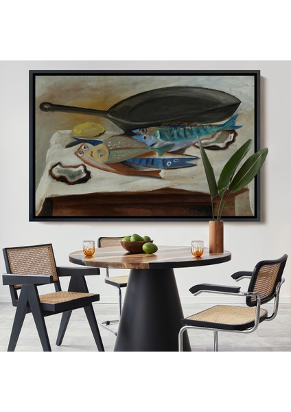 Çerçeveli Picasso-Balık ve Kızartma Tavası TABLO-7102