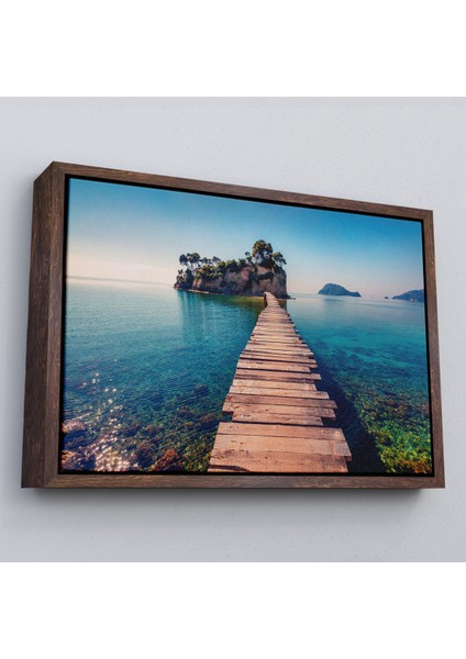 Çerçeveli Zakinthos Adası Yunaniztan Dekoratif Kanvas Duvar TABLOSU-3584 fiyatları