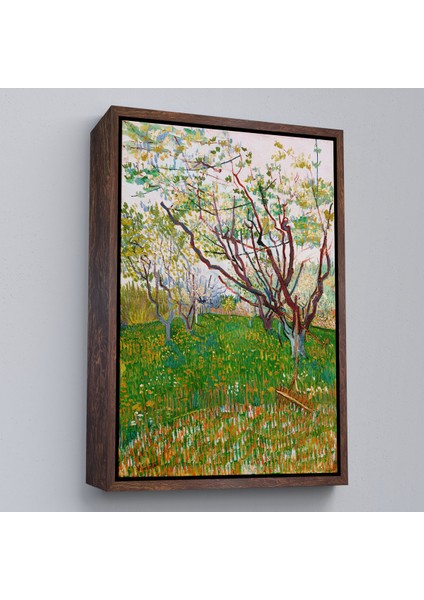 Çerçeveli Vincent Van Gogh - Meyve Çiçekleri TABLOSU-7450