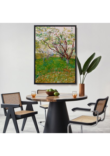 Çerçeveli Vincent Van Gogh - Meyve Çiçekleri TABLOSU-7450
