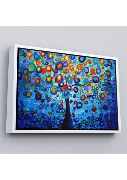Çerçeveli Sürreal Ağaçtaki Renkler Senfonisi TABLOSU-6626