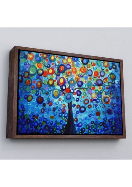Çerçeveli Sürreal Ağaçtaki Renkler Senfonisi TABLOSU-6626 fiyatları