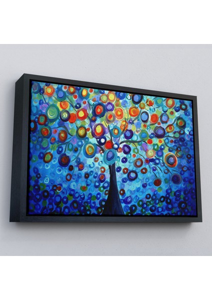 Çerçeveli Sürreal Ağaçtaki Renkler Senfonisi TABLOSU-6626 fırsatları