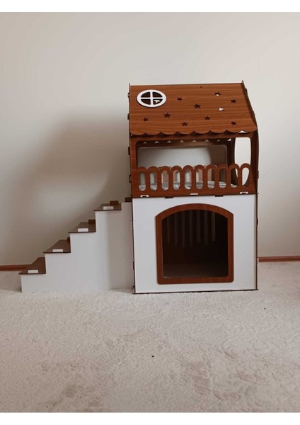 Küçük Irk Ahşap Köpek Evi, Rahat ve Şık Tasarım, Kahverengi Renk. fırsatları