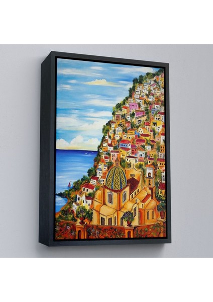 Çerçeveli Roberto Gagliardi'nin Positano Isimli TABLOSU-6328 modelleri