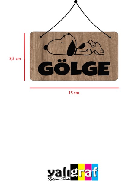 Kahverengi Ahşap Köpek Isimliği 15X8,5 Cm, Doğal ve Şık Tasarım.