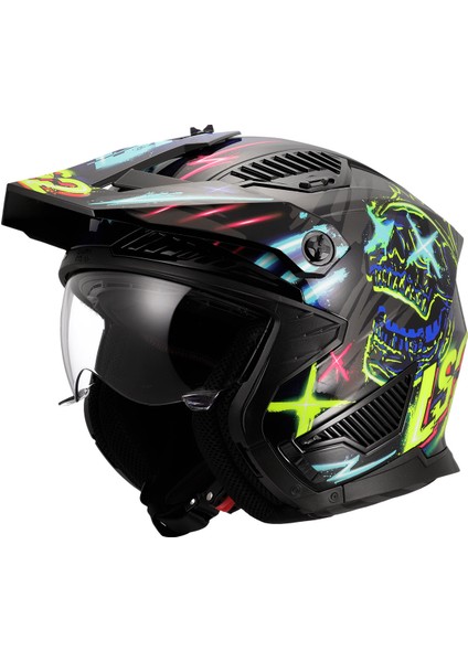 Drıfter Rayz Çene Çıkarılabilir Modüler Motosiklet Kaskı Siyah-Mavi fiyatları