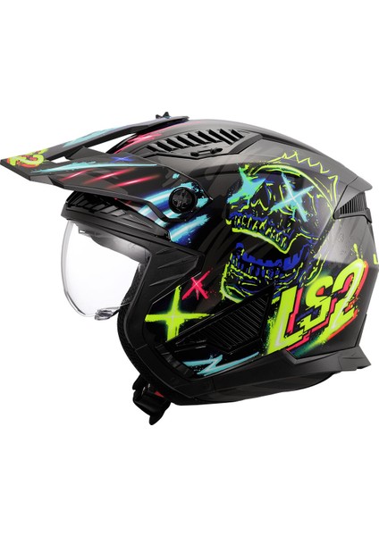 Drıfter Rayz Çene Çıkarılabilir Modüler Motosiklet Kaskı Siyah-Mavi fırsatları