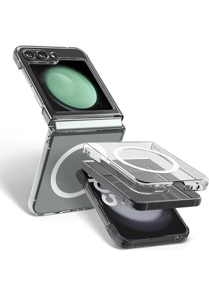 Samsung Galaxy Z Flip 6 Kılıf Kamera Korumalı M-Safe Sert Pc Porto Kapak