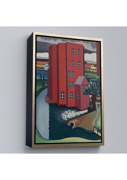 Çerçeveli Auguste Herbin - Kırmızı Ev Tablosu -The Red HOUSE-7347 fiyatları