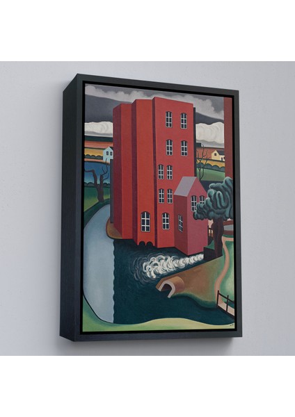 Çerçeveli Auguste Herbin - Kırmızı Ev Tablosu -The Red HOUSE-7347 modelleri