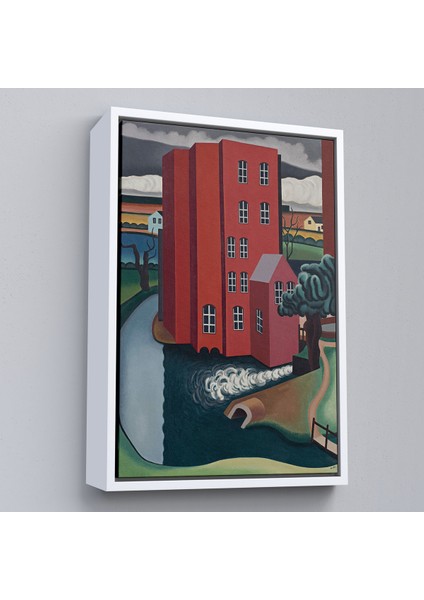 Çerçeveli Auguste Herbin - Kırmızı Ev Tablosu -The Red HOUSE-7347 fırsatları
