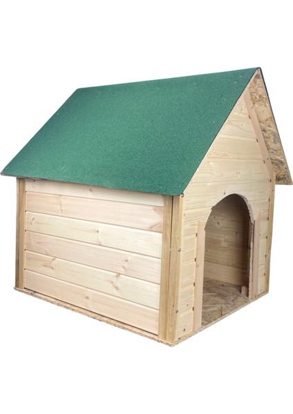 Soğuğa ve Suya Dayanıklı Büyük Yeşil Ahşap Köpek Kulübesi, Dayanıklı ve Şık Tasarım