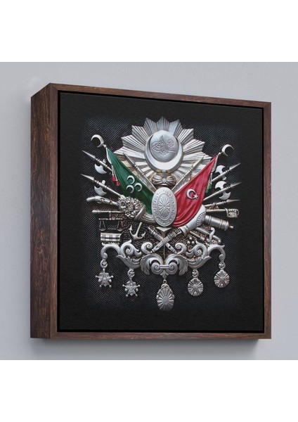 Çerçeveli Osmanlı Tuğrası Dekoratif Kanvas TABLO-5803