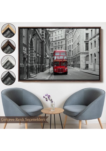Çerçeveli Londra Kırmızı Otobüs TABLOSU-6622
