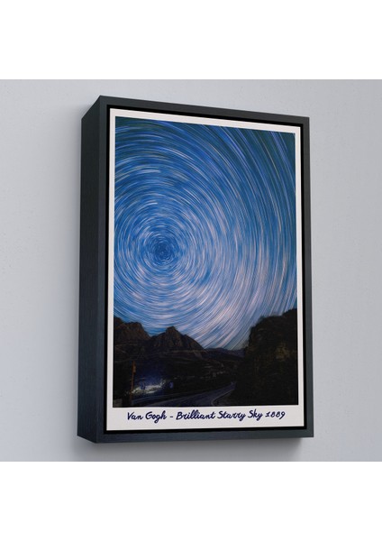 Çerçeveli Vincent Van Gogh - Parlak Yıldızlı Gökyüzü Tablo - Brillant Starry SKY-8049 fırsatları