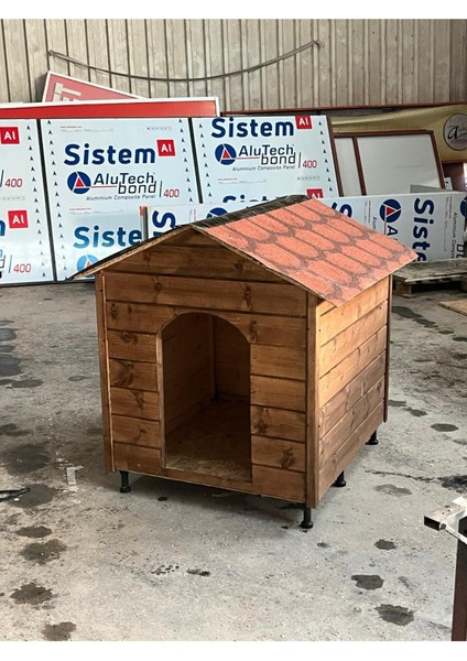 Büyük Ahşap Köpek Kulübesi, Kahverengi, Dayanıklı ve Şık Tasarım